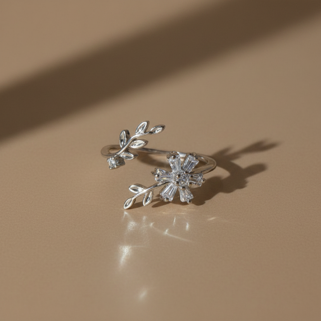 Silver Petal Ring