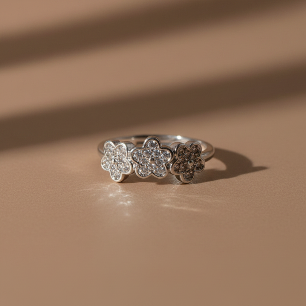 Triple Blossom Ring
