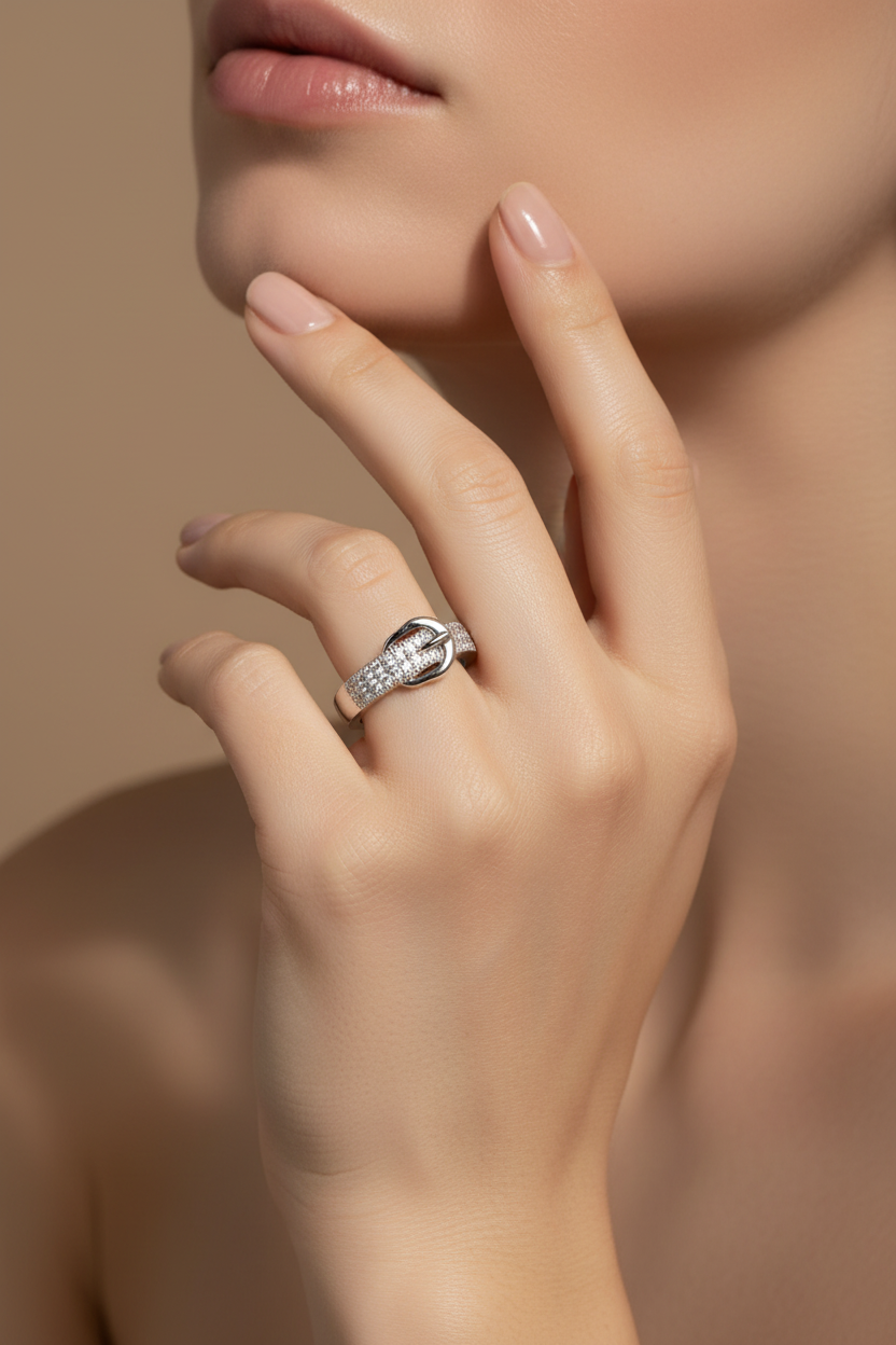 Crystal Belt Ring