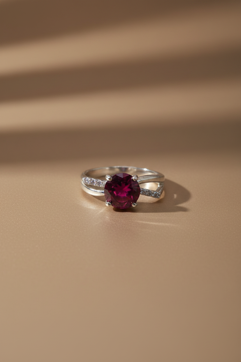 Burgundy Shine Ring