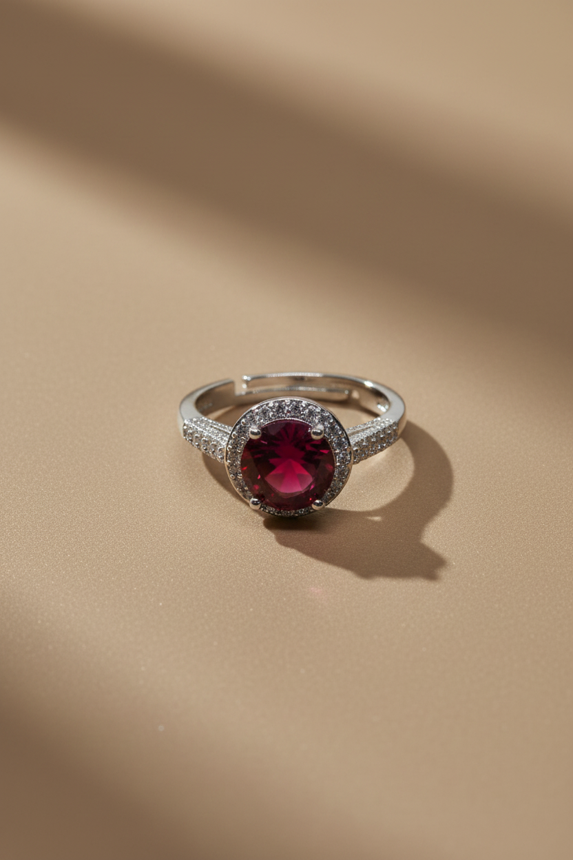 Wine Stone Ring