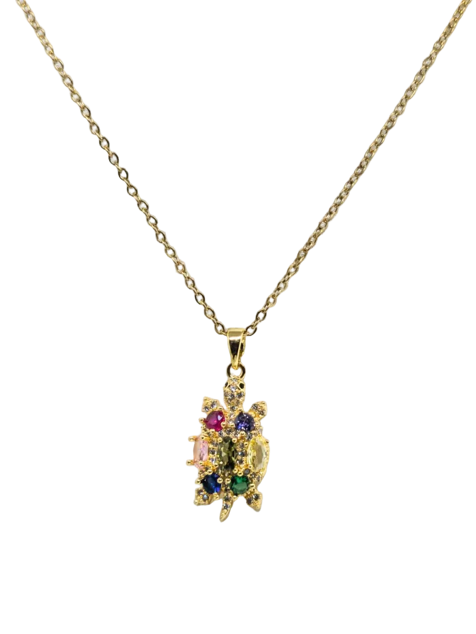 Rainbow Turtle Necklace