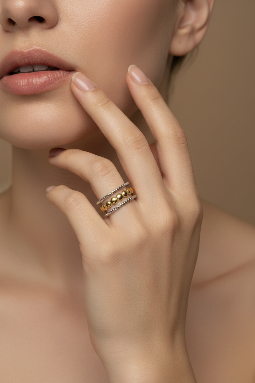 Golden Orbit Ring