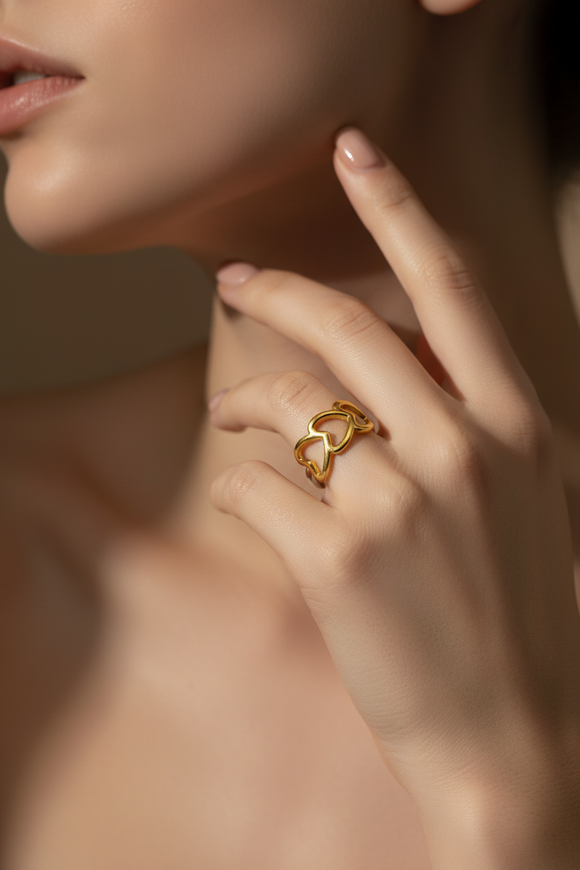 Triple Heart Ring