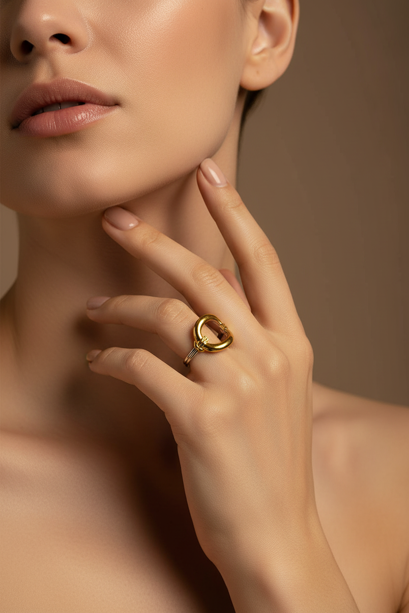 Golden Link Ring