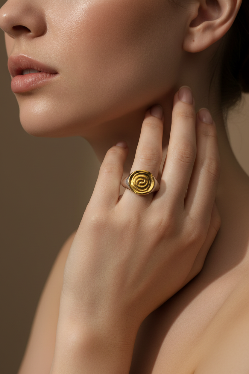 Golden Spiral Ring
