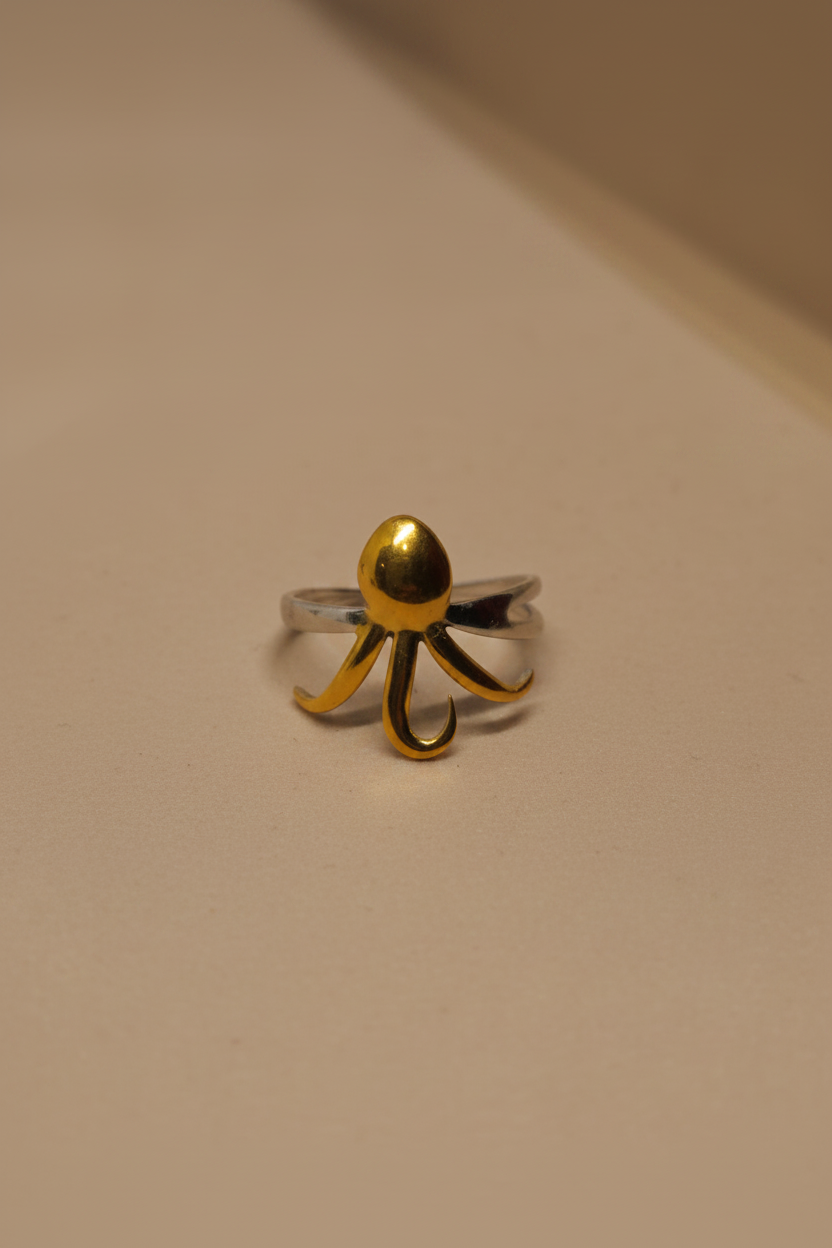 Golden Tentacle Ring