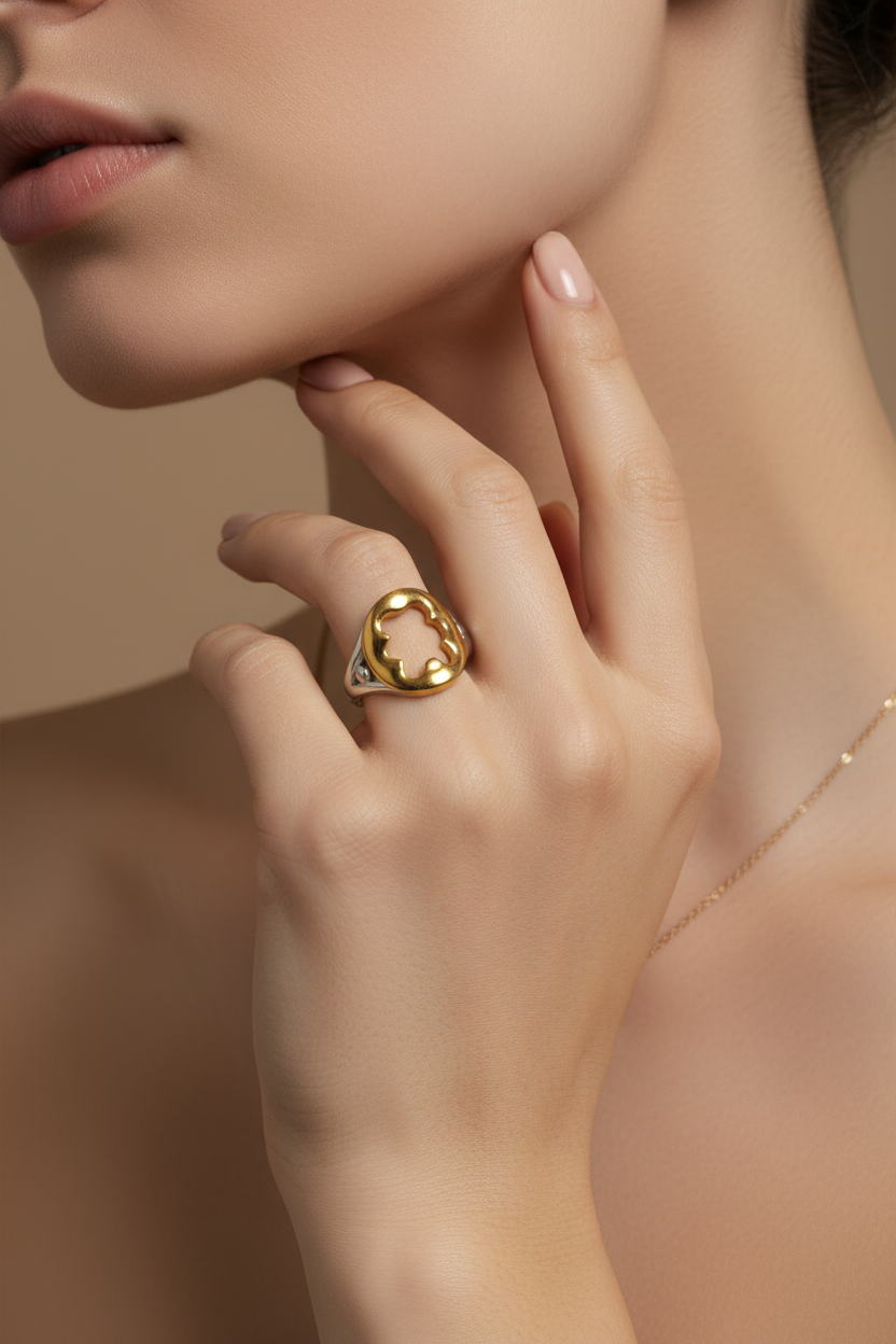 Golden Clover Ring