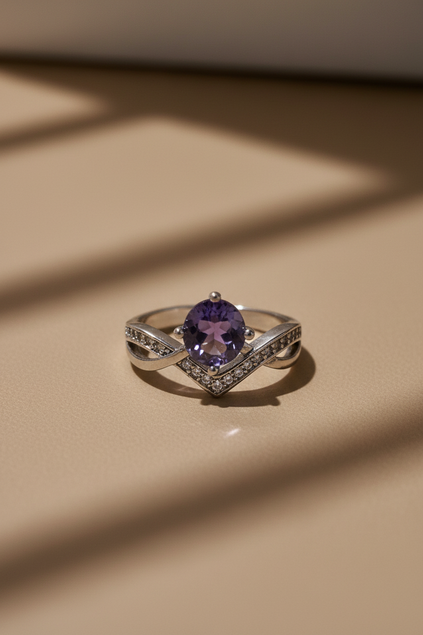 Violet Bloom Ring