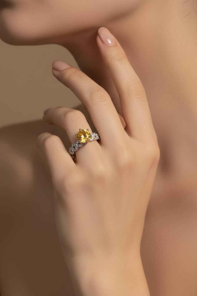 Sunbeam Crystal Ring