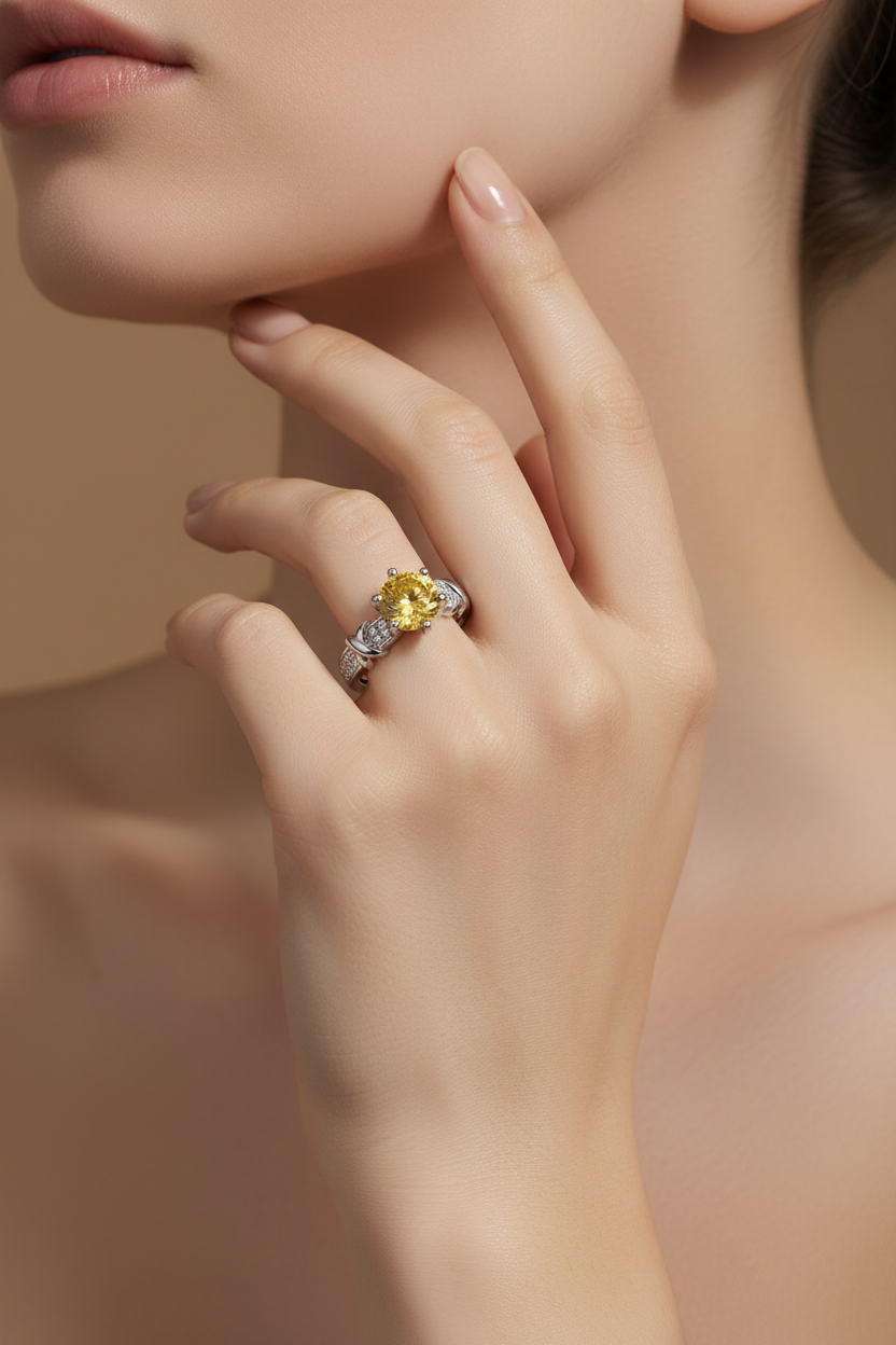 Sunset Crystal Ring