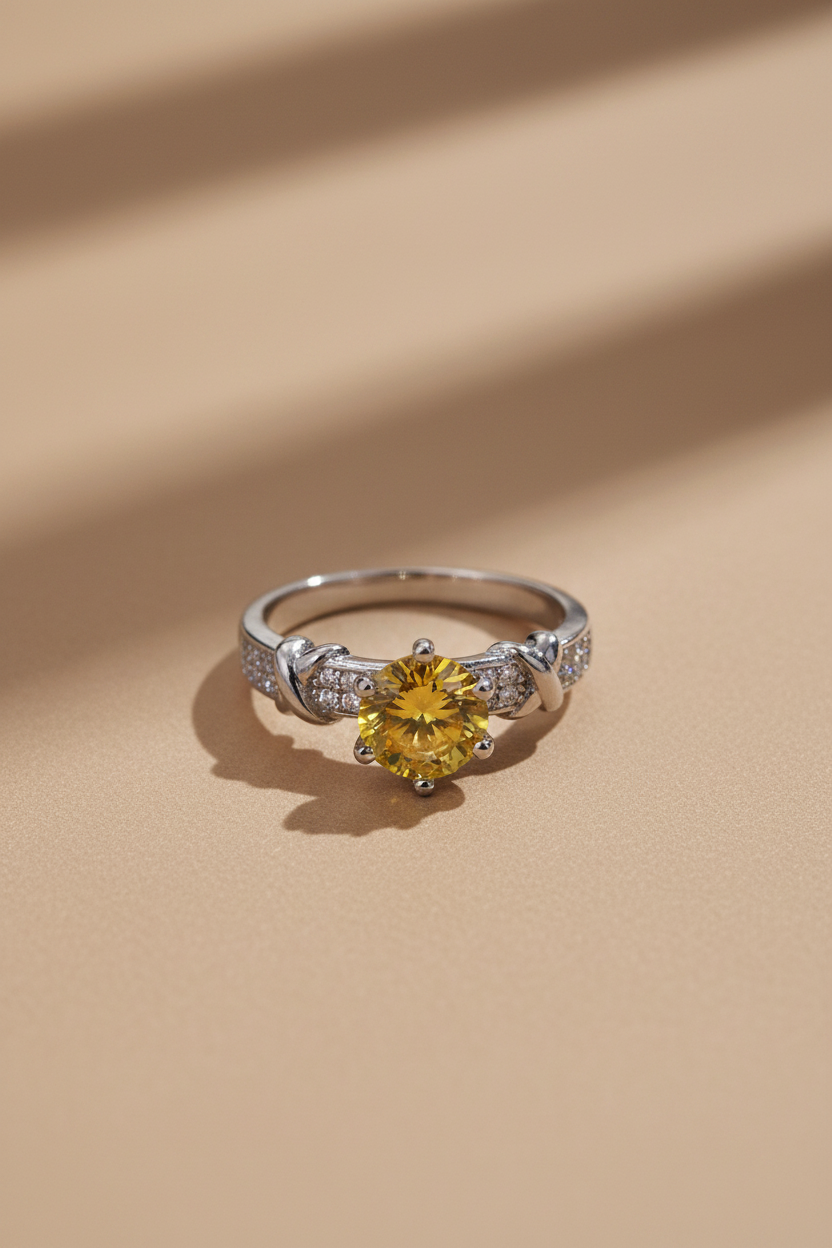 Sunset Crystal Ring